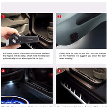 2 Pcs 3D Fire Superman Ghost Shadow Emblems Wireless Door Sensor Lights, No DrillingLed Laser Door Shadow Light Welcome Projector Lamps Fits Ford, Audi, VW, Dodge, Toyota, Honda (Superman)