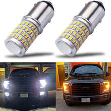 iBrightstar Newest Super Bright 1157 2057 2357 7528 BAY15D P21/5W Switchback LED Bulbs with Projector Replacement for Daytime Running Lights / DRL and Turn Signal Lights,White/Amber