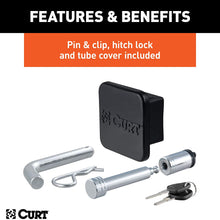 CURT 45534 Trailer Hitch Ball Mount with 2-Inch Trailer Ball & Hitch Lock, Fits 2-Inch Receiver, 7,500 lbs. GTW, 2-Inch Drop