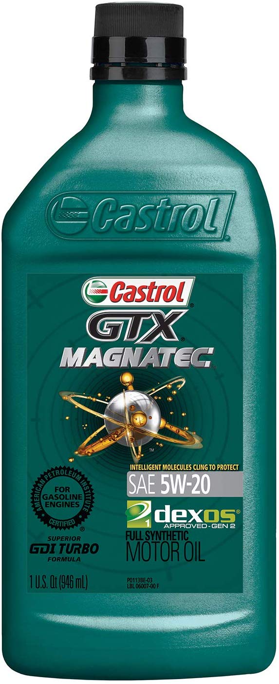 Castrol 6007 GTX MAGNATEC 5W-20 Full Synthetic Motor Oil, 1 Quart, 6 Pack