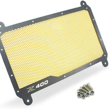 QIDIAN Motorcycle Aluminum Radiator Guard Grill Cover Protector fit for Kawasaki Z400 Radiator Shrouds (red)