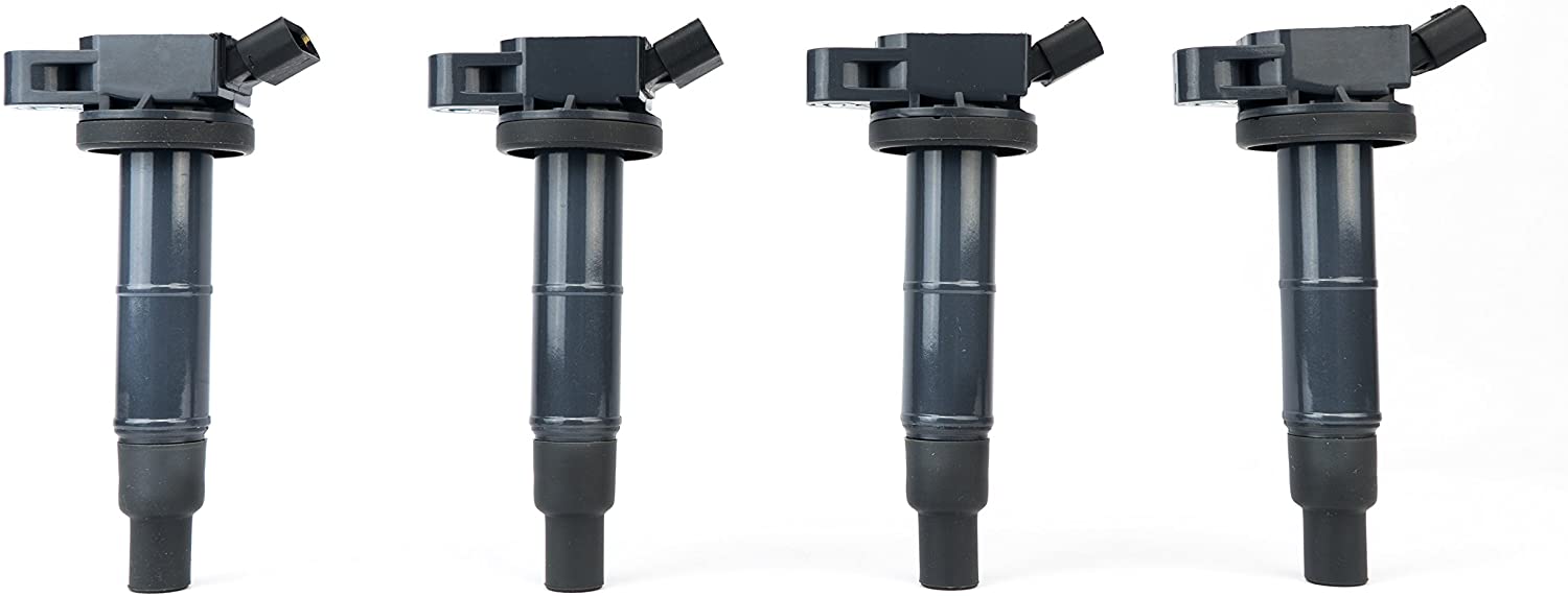 Ignition Coil Pack Set of 4 - Compatible with Toyota, Scion & Lexus Vehicles - Camry, Corolla, Solara, tC, xB, HS250h and more 2.0L, 2.4L models- Replaces 90919-02244, UF333 - Year Models 2001-2012