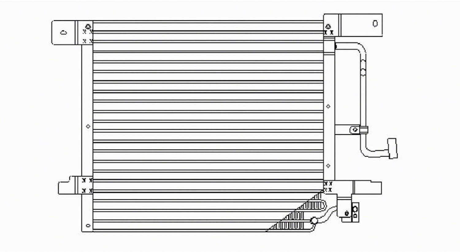 MDR OE Replacement for Dodge DAKOTA_PICKUP 2000-2003 Condenser (4930)(Partslink # CH3030123)