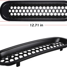 E-cowlboy 7PCS Front Grill Mesh Inserts Clip-in Grille Guard for 2007~2017 Jeep Wrangler JK JKU Unlimited Rubicon Sahara (Matte Black)