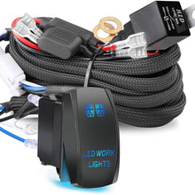 Nirider Wiring Harness 1 Lead, 12V 40A Rock Switch Relay Fuse Nylon Wiring Harness Kit for LED Light Bars Fog Lights Work Lights Driving Lights Offroad LED Pods Wire Kit for Truck UTV ATV Boat