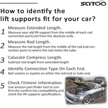 Scitoo Front Hood Lift Supports Struts Gas Springs Shocks fit Mercedes-Benz C230 C240 C280 C320 C32 AMG C350 CL55 AMG CLK320 CLK350 CLK500 CLK55 AMG CLK550 CLK63 AMG