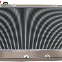 ALLOYWORKS 4 Row Aluminum Radiator For 1990-1998 Toyota Landcruiser 80 Series 1HZ/1HDT Turbo Diesel