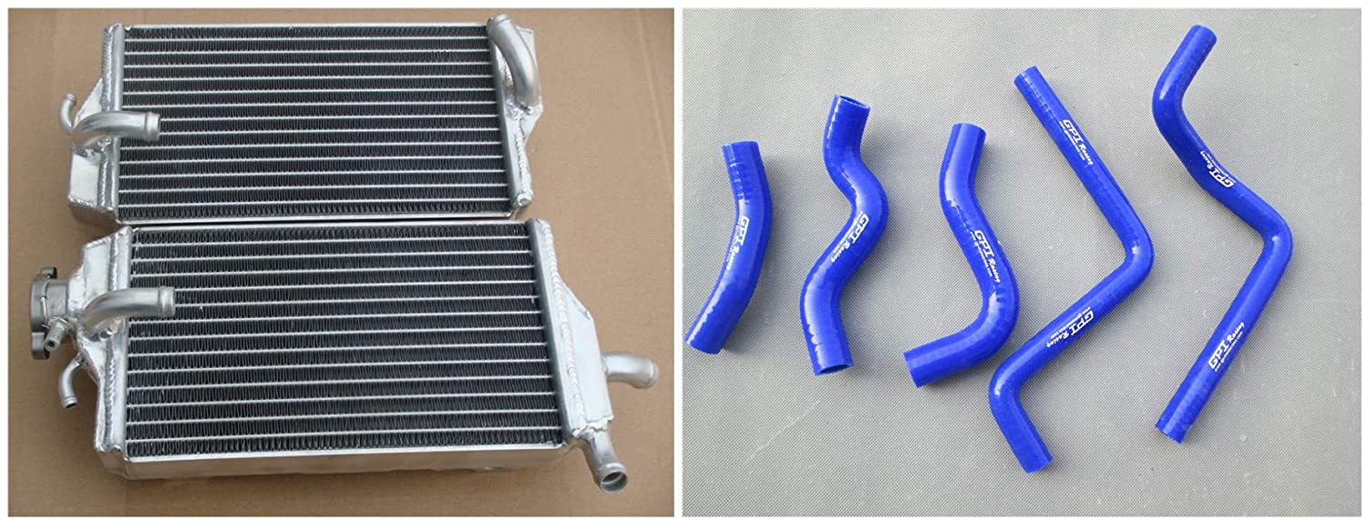 Aluminum Radiator & RED hose for Honda CR125R CR 125R CR125 2000 2001 00 01 (red)
