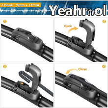 Windshield wiper blades, 26" + 19" Inch Bracketless Beam J U Hook Wiper Blades by YEAHMOL (set of 2)