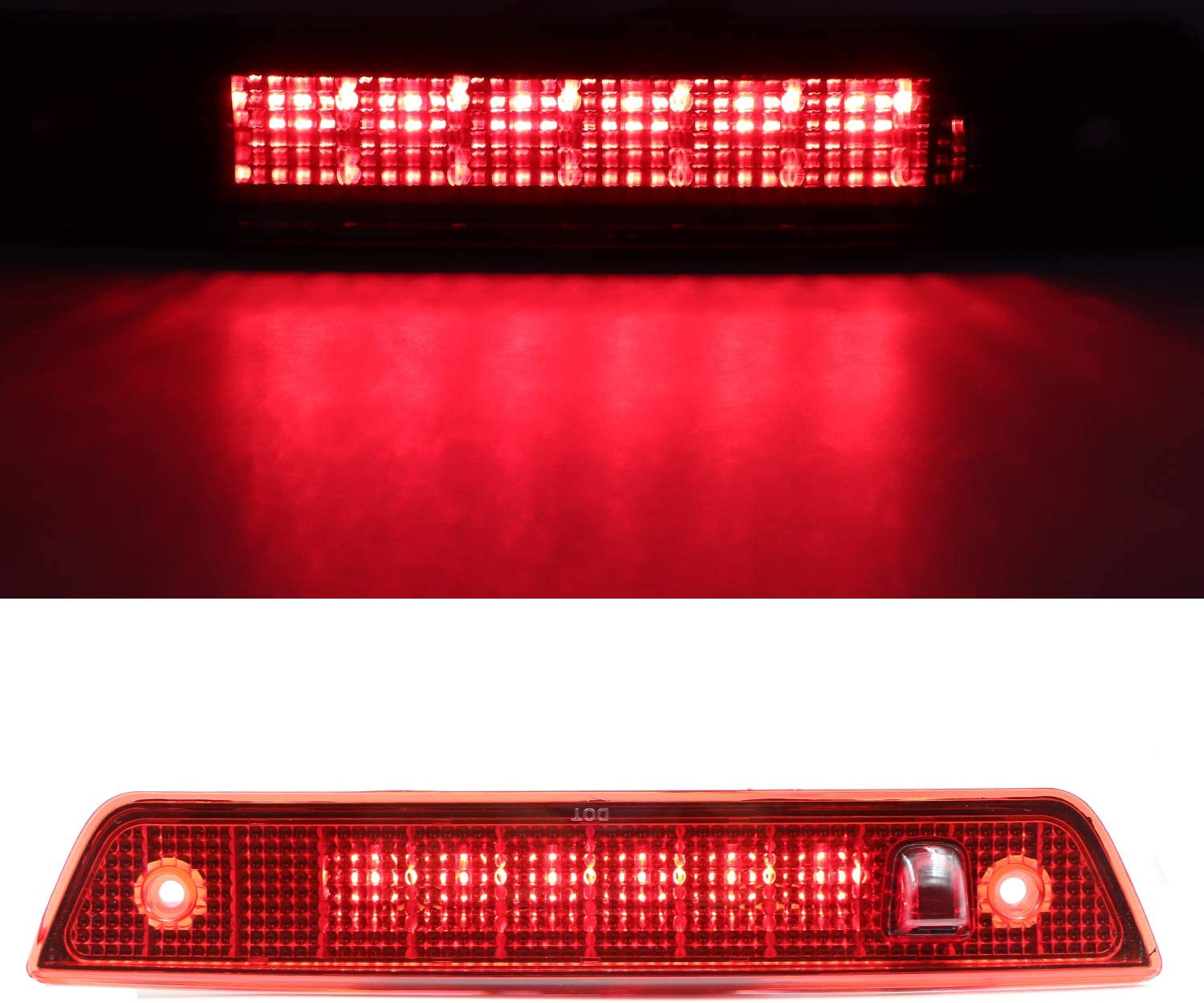 3rd Third Brake Light for 2005-2010 Jeep Grand Cherokee, High Mount Light LED Center Tail Brake Lamp (Red)