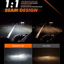 SEALIGHT H11 H8 H9 LED Headlight Bulbs, 60W 10000 Lumens 6000K White, Easy Installation, Low Beam H16 LED Fog Lights, Halogen Replacement CSP Chips, Pack of 2