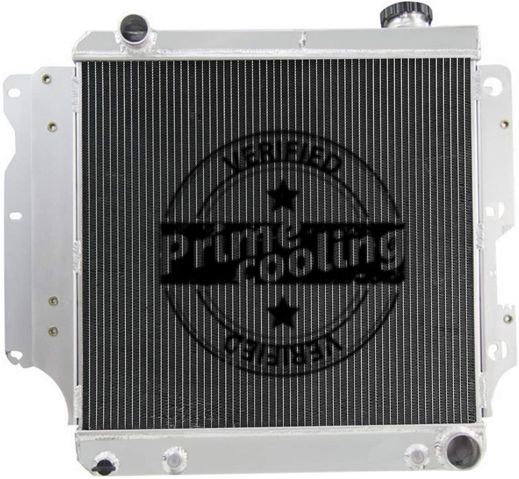 Primecooling 55MM 3 Row Core Aluminum Radiator for Jeep Wrangler TJ YJ w/GM Chevy V8 Swap 1987-2004