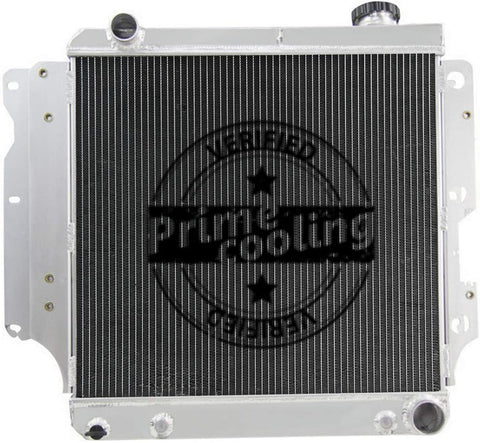 Primecooling 55MM 3 Row Core Aluminum Radiator for Jeep Wrangler TJ YJ w/GM Chevy V8 Swap 1987-2004