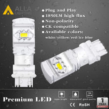 Alla Lighting 3800lm T25 3156 3157 White LED Bulbs Xtreme Super Bright 3056 3057 3457 3157 LED Bulb ETI 56-SMD 6000K Xenon LED 3157 Bulb for Turn Signal Back-Up Reverse DRL Brake Stop Tail Light (2pc)