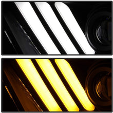 Spyder PRO-YD-FM13HID-BK Black Sequential Turn Signal Projector Headlights for 13-14 Ford Mustang