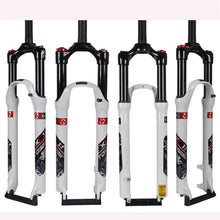 YYT Bicycle Fork Cycling Bike Front Air Fork,Bicycle Suspension Fork,Straight Tube Double Shoulder Control,Aluminum Alloy Gas Shock Absorber,120mmTravel Disc Brake