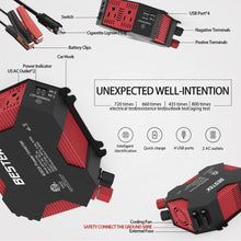 BESTEK 400W/500W DC 12V 110V Inverter with 4 USB Charging Ports, Power Converter with 2 AC Outlets Battery Clip Charger, Car Adapter (Upgrade Version)