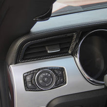 HKPKYK for Ford Mustang 2015 2016 2017, Interior Moulding Carbon Fiber AC Outlet Air Conditioner Outlet Door AC Auto Accessories