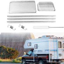 RV Furnace Vent Cover Flying Insect Screen for Camper Vents Protects RV Furnaces from Insects Stainless Steel Mesh with Installation Tool
