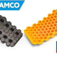 Camco 44423 RV Curved Leveler with Chock - Easy Drive-on Leveler Adds Up to 4" in Height