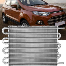 Aramox Oil Cooler Radiator, Car 8 Row Remote Transmission Oil Cooler Kit Auto-Manual Radiator Converter