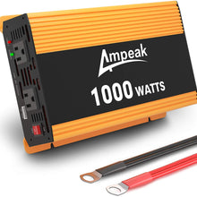 Ampeak 1000W Power Inverter Truck/RV Inverter 12V DC to 110V AC Converter with Dual AC Outlets 2.1A USB Modified Sine Wave Inverter