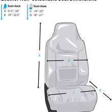 TLH Royal Leather Seat Covers Front Set, Airbag Compatible, Beige Black Color-Universal Fit for Cars, Auto, Trucks, SUV