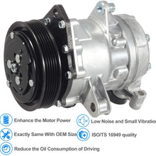 AUTEX AC Compressor & A/C Clutch CO 4854C TEM254491 C580R 55056335AA Compatible with Dodge Dakota 2002 2003/Durango 2002 2003/Ram 1500 2002 2003/Ram 2500 2002
