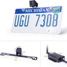 Digital Wireless Backup Camera Kit, 4.3’’ LCD Monitor + IP69 Waterproof Rear View License Plate Reverse Back Up Camera with Super Night Vision for RV, Cars, Trucks, Vans, Trailers