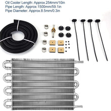 Aramox Oil Cooler Radiator, Car 8 Row Remote Transmission Oil Cooler Kit Auto-Manual Radiator Converter