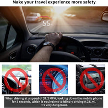 3.5” Upgrade HUD OBD2 GPS Speedometer Odometer Compass Mileage Diagnostic Cleaner Display Altitude Flux Data Clock Alarm Overspeed Temperature Pressure Turbine 2 Systems Compatible for All Vehicles