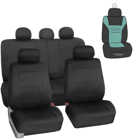 FH Group FB083115 Neoprene Seat Covers (Black) Full Set with Gift – Universal Fit for Cars Trucks and SUVs