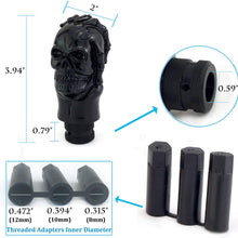 Thruifo Automatic Car Knob Shifter, Devil Skull Wand Head Style Manual Gear Stick Shift Knobs Fit Most MT Vehicles, Black