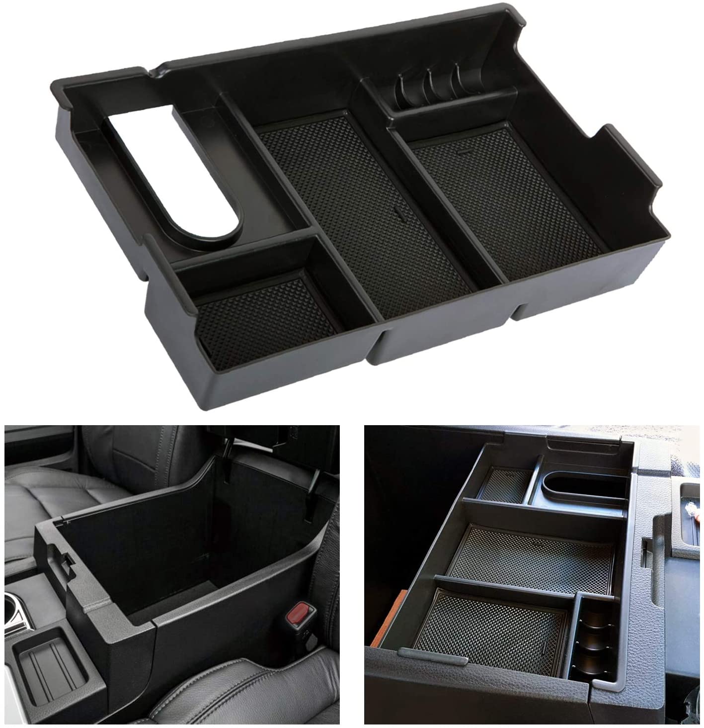 JDMCAR Center Console Organizer Compatible with Tundra Accessories 2014-2019 2020,Armrest Box Secondary Storage Tray