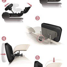 The ONLY Safe Baby Car Mirror for Adjustable Headrests, Strong Stable Attachment with NO Slippery Straps | Safest Design for Rear Facing Car Seats | Crash Test Proven | Shatterproof | Extra Large