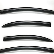 MGPRO New 4pcs Out-Channel/Outside Mount Style For 2006 2007 2008 2009 2010 2011 Honda Civic 4D/4Dr Sedan Dark Smoke Wind Sun Rain Guard Vent Shade Deflector Window Visors
