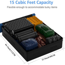 WUPP Car Rooftop Cargo Carrier Bag, Expandable 15 to 19 Cubic Feet Waterproof Roof Rack Bag with Anti-Slip Mat, 600D PVC Heavy Duty Soft Roof Luggage Bag for All Vehicle with/Without Rack