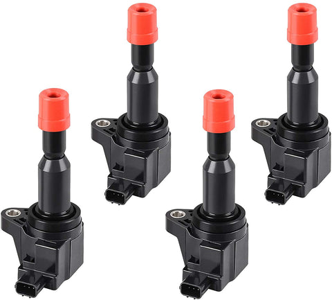 Ignition Coils 4-Pack Compatible with 2007 2008 Honda Fits 1.5L L4-30520-PWC-501