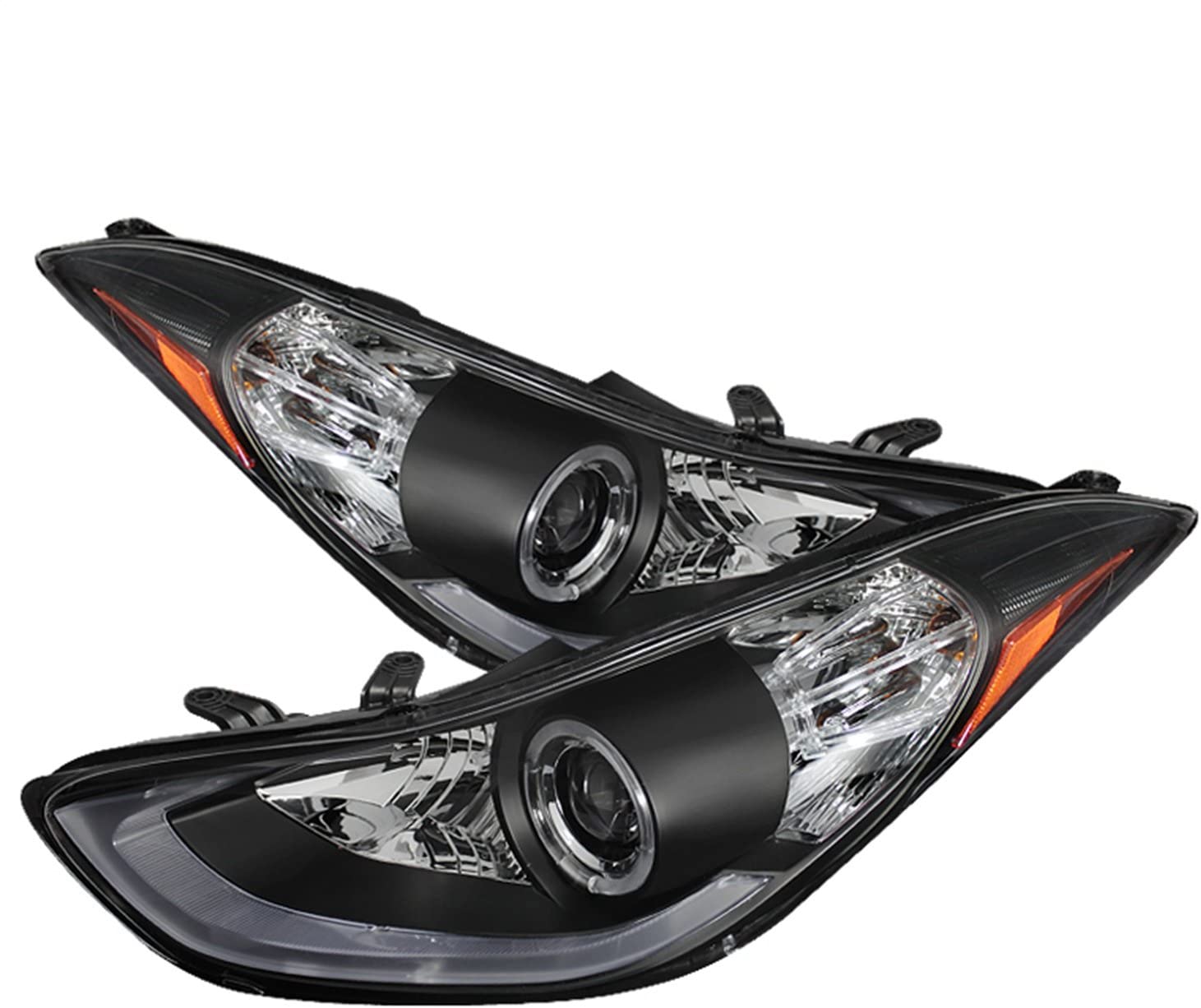 Spyder Auto 5073662 LED Halo Projector Headlights Black/Clear