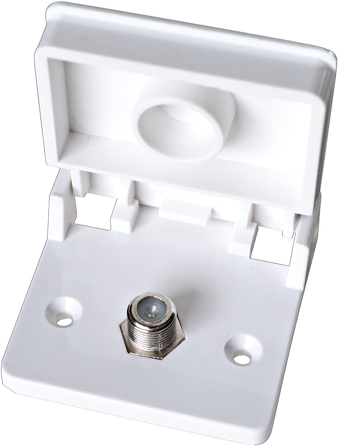 RV Designer T111, Weatherproof TV Jack, White