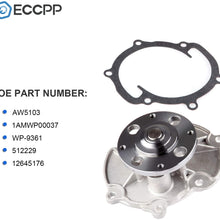 ECCPP Water Pump with Gasket fits for 2008-2015 Buick Enclave LaCrosse Rendezvous Cadillac CTS SRX STS 3.0L 3.6L AW5103