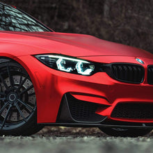 Fit 2012-2018 BMW 3 Series F30 F31 F35 Grille High Gloss BLACK Cool Bussiness Style Replacement Conversion Grill Sturdy ABS Easy To Install (Half Chrome-Gloss Black)