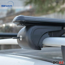 OMAC Black Aluminum Roof Top Bar Cross Bars Cargo Rack - Luggage, Ski, Kayak Carrier | 165 LBS / 75 KG Load Capacity - Set 2 Pcs | Fits Ford Explorer 2020-2021