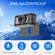 LeeKooLuu HD 720P Car Backup Camera with Smart Switch Hitch Rear View Camera Front View Camera IP69 Waterproof Super Night Vision with Grid Lines DIY Setting