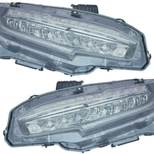 HEADLIGHTSDEPOT Headlight LED Type CAPA Left And Right Pair Compatible With 2016-2019 Honda Civic Type R Sedan