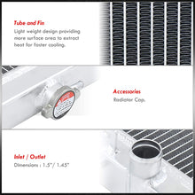 AJP Distributors Replacement Upgrade Performance Racing Cooling JDM 2 Row Dual Core Aluminum Radiator For 240SX S14 2.4L KA24 KA24DE M/T Manual Transmission 1995 1996 1997 1998 95 96 97 98