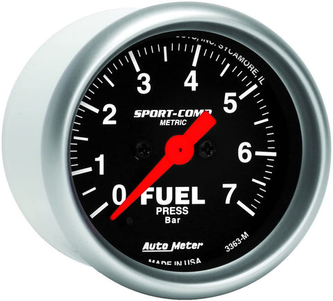 Auto Meter 3363-M Sport-Comp Electric Fuel Pressure Gauge