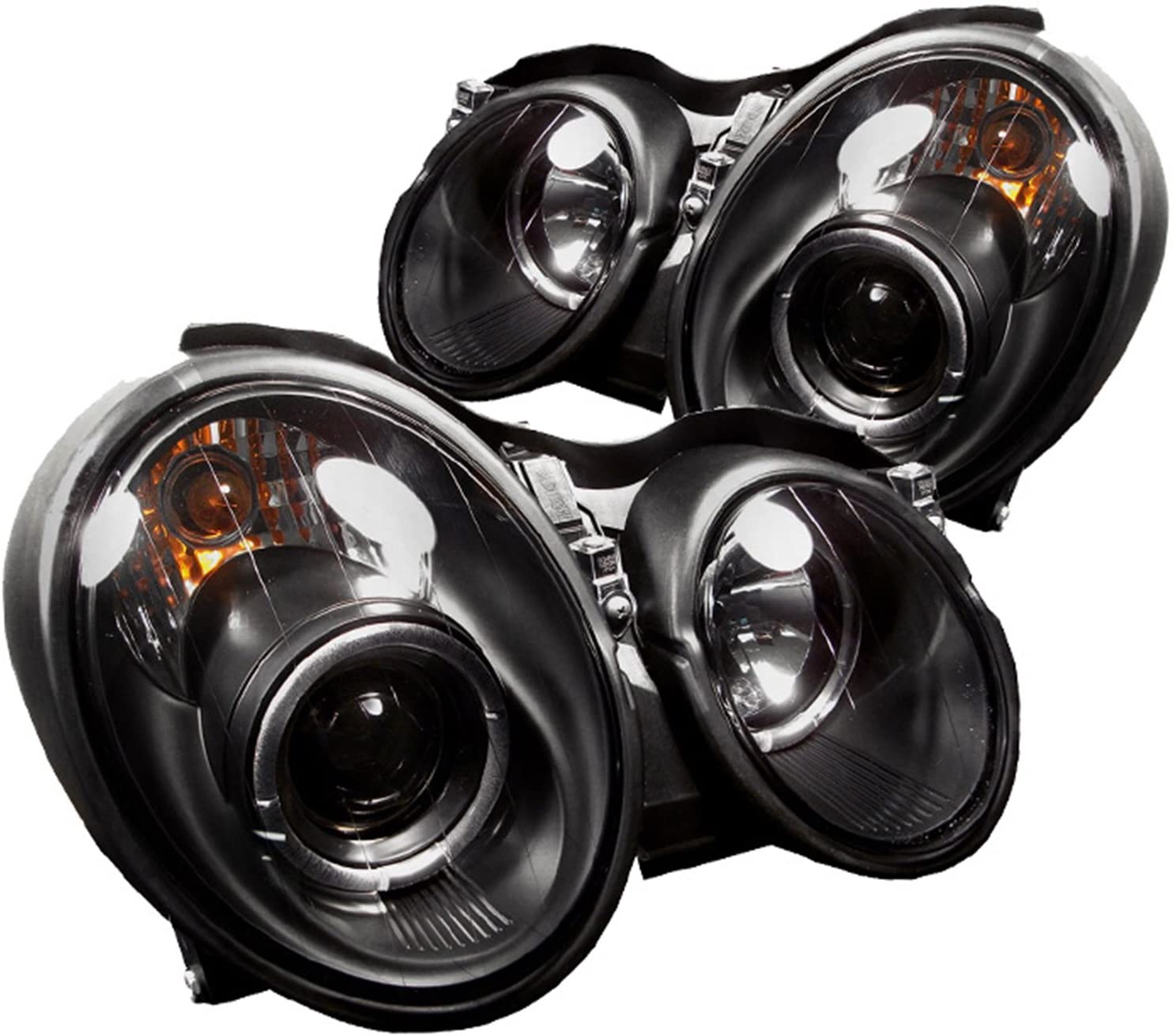 Spyder Auto Mercedes Benz CLK Black Halogen Projector Headlight (Black)