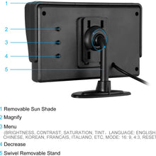 LeeKooLuu Car Rear View Monitor 4.3 LCD Color Display for Car/Truck/Vehicle Reverse View of Rear View Backup Camera System with Bracket Suction Cup Mount on Windshield Optional