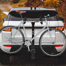 TUFFIOM 2-Bike Hitch Mount Rack with Stabilizer, Bicycle Carrier Holder for Car Truck SUV Minivan with 2Inch Hitch Receiver, Adjustable Mounting Saddles & Rubber Straps, Black